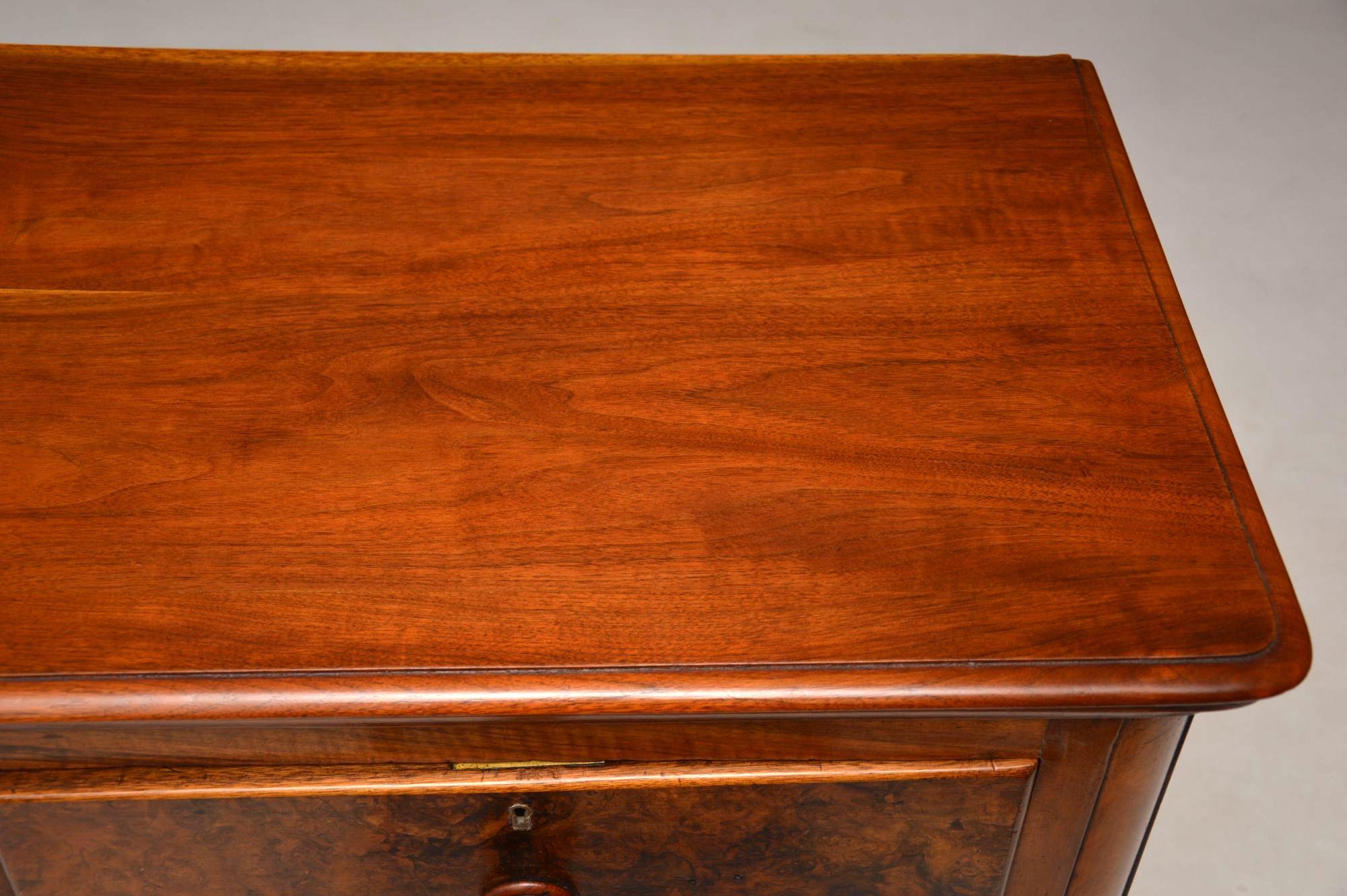 Large Antique Victorian Burr Walnut Chest of Drawers 3