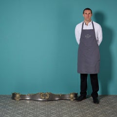 Large Antique Victorian Cast Brass Fireplace Fender