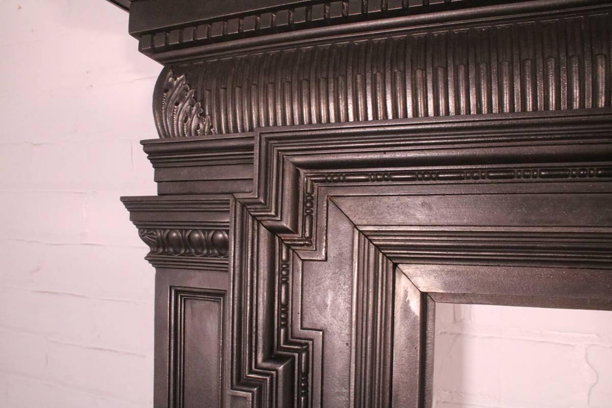 Large Antique Victorian Cast Iron Fireplace Surround In Good Condition In Manchester, GB