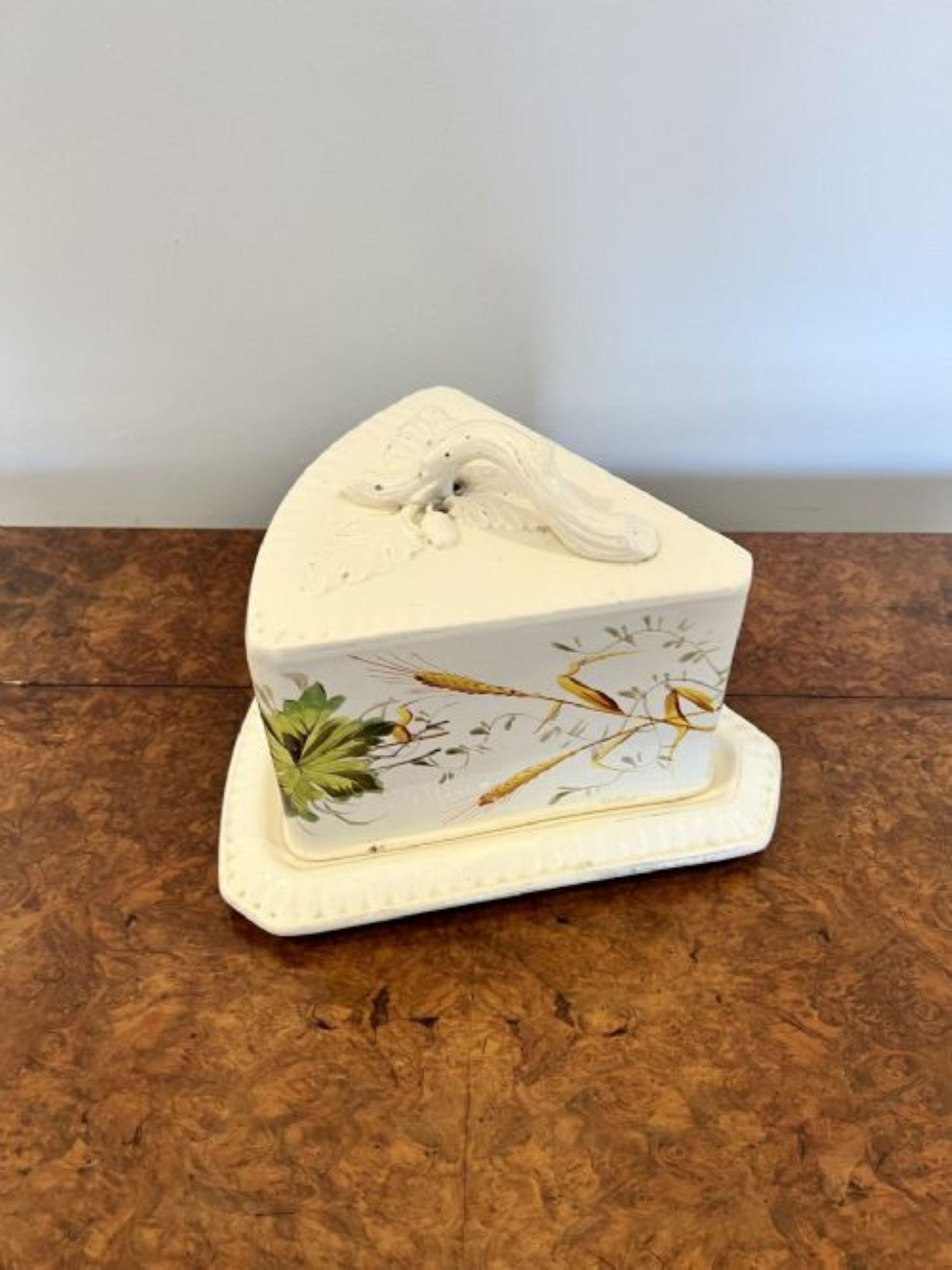 vintage cheese dish with lid