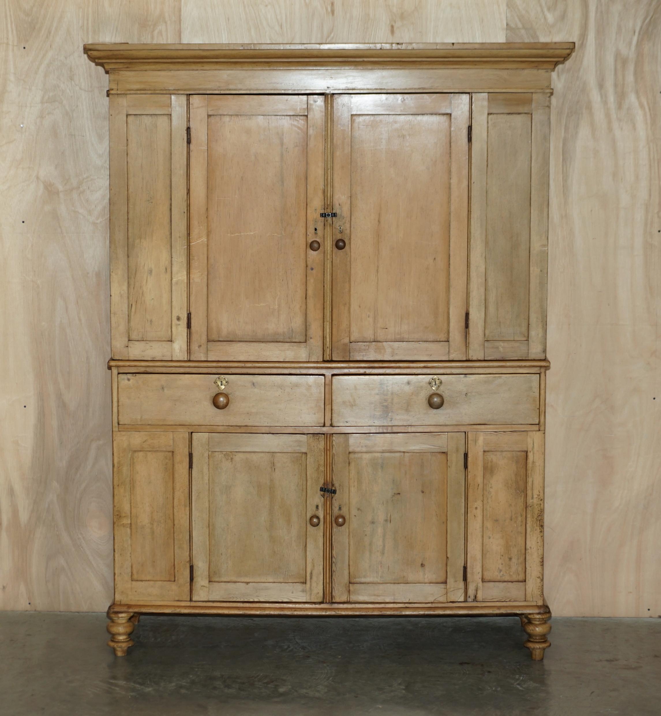 We are delighted to offer for sale this stunning highly collectable Victorian oak housekeepers cupboard for linens or pots.

A very charming and highly collectable piece, this is one of the larger examples I have come across, it has huge amounts