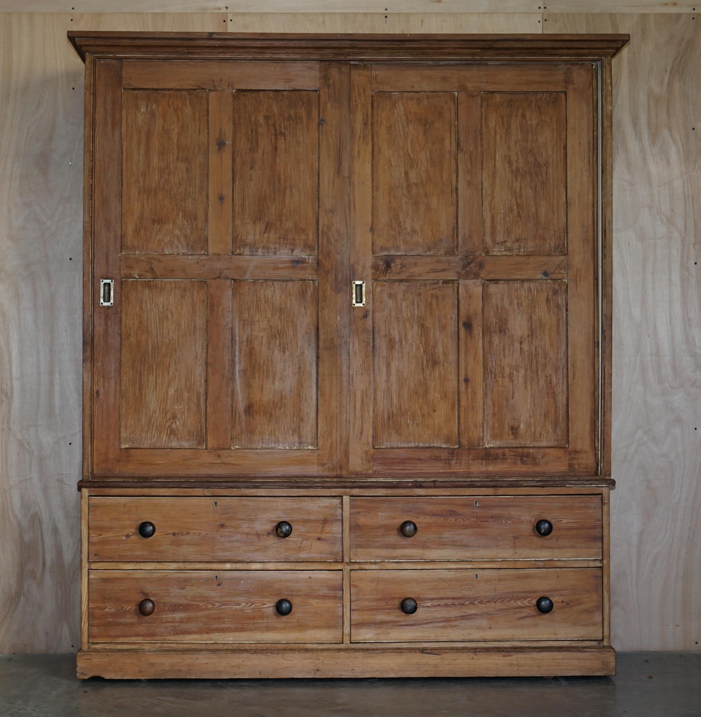 We are delighted to offer for sale this stunning highly collectable Victorian pine housekeepers cupboard for linens or pots

A very charming and highly collectable piece, this is one of the larger examples I have come across, it has huge amounts