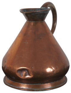 Large Antique Victorian Dovetailed Copper 3 Gallon Haystack Pitcher Ale English