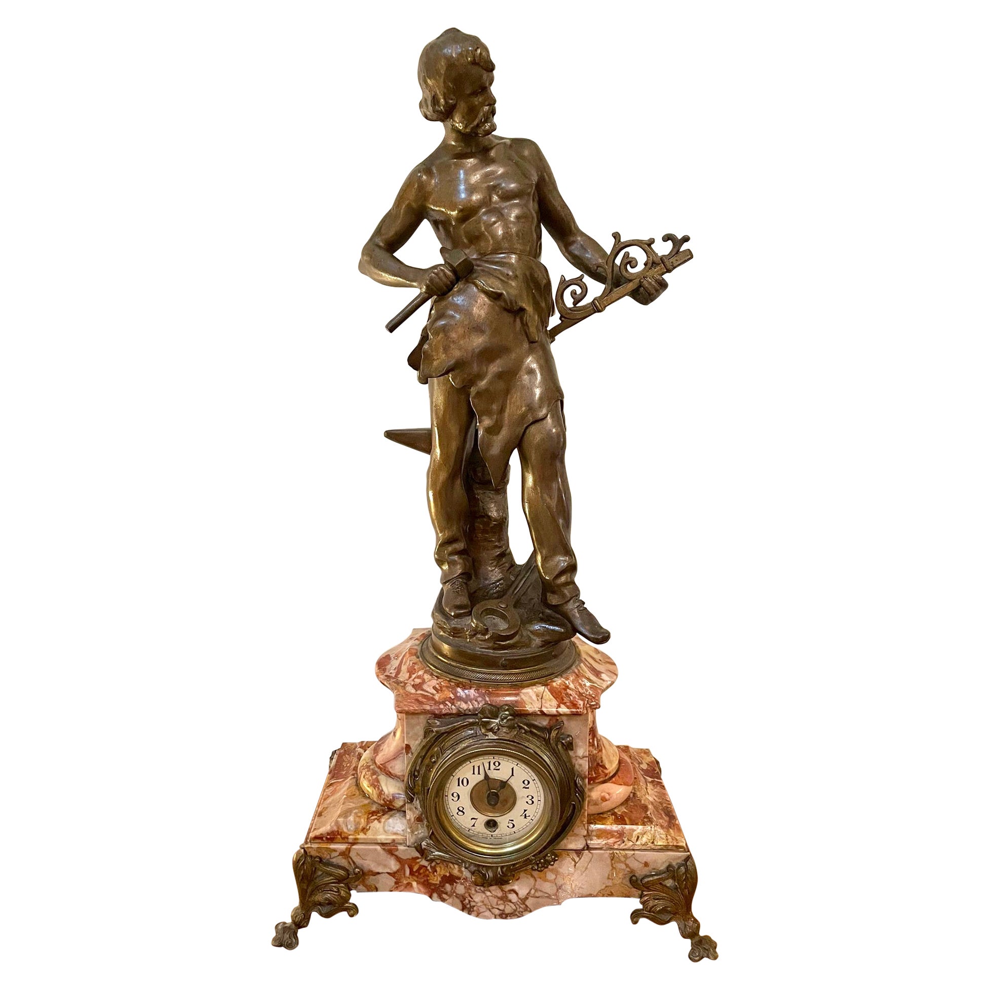 Large Antique Victorian French Mantel Clock