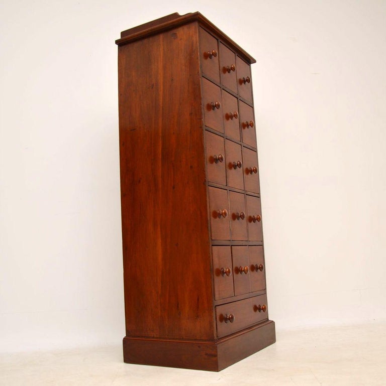 Large Antique Victorian Mahogany Apothecary Chest of Drawers at 1stDibs