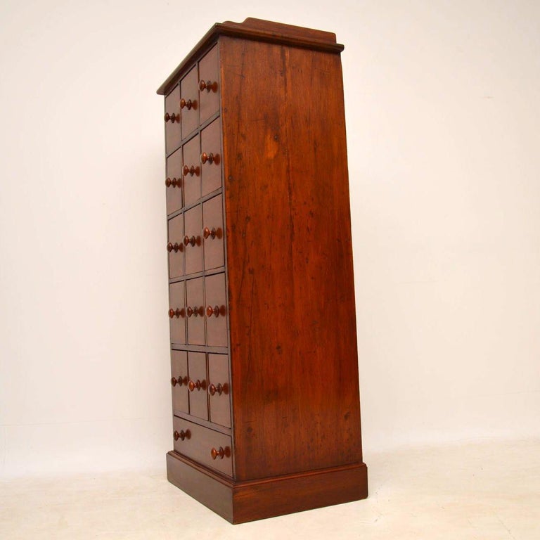 Large Antique Victorian Mahogany Apothecary Chest of Drawers at 1stDibs