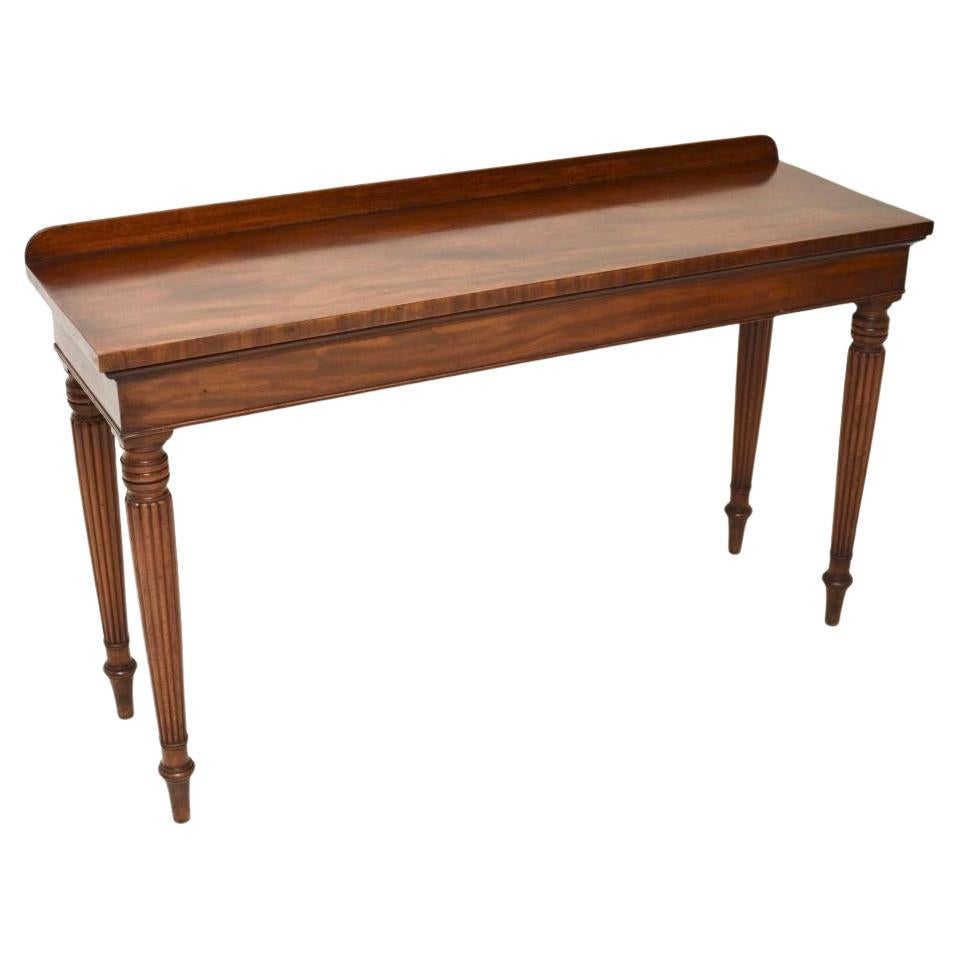 Large Antique Victorian Mahogany Console Table For Sale