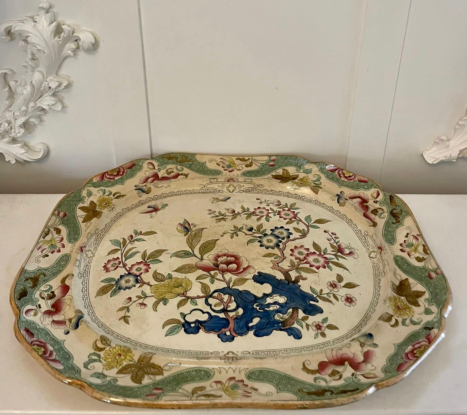 Large Antique Victorian Meat Plate For Sale 7