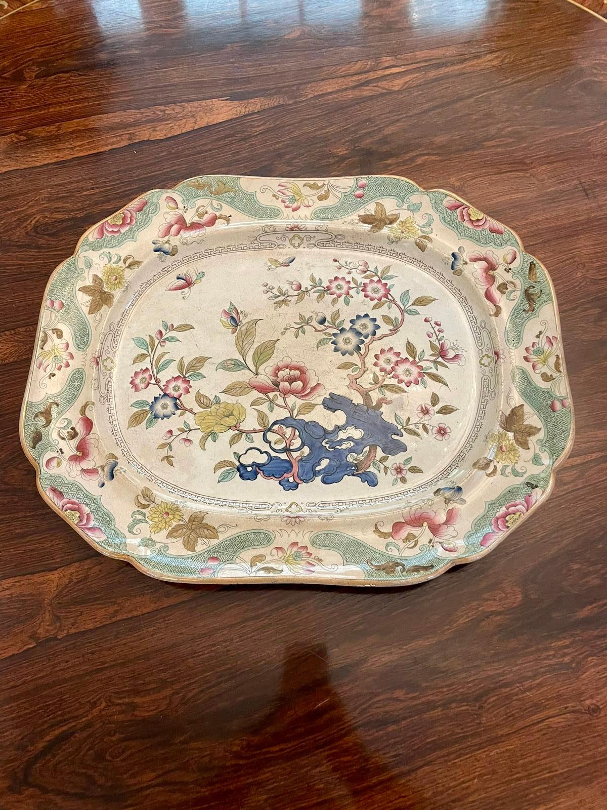 Large Antique Victorian Meat Plate For Sale 9