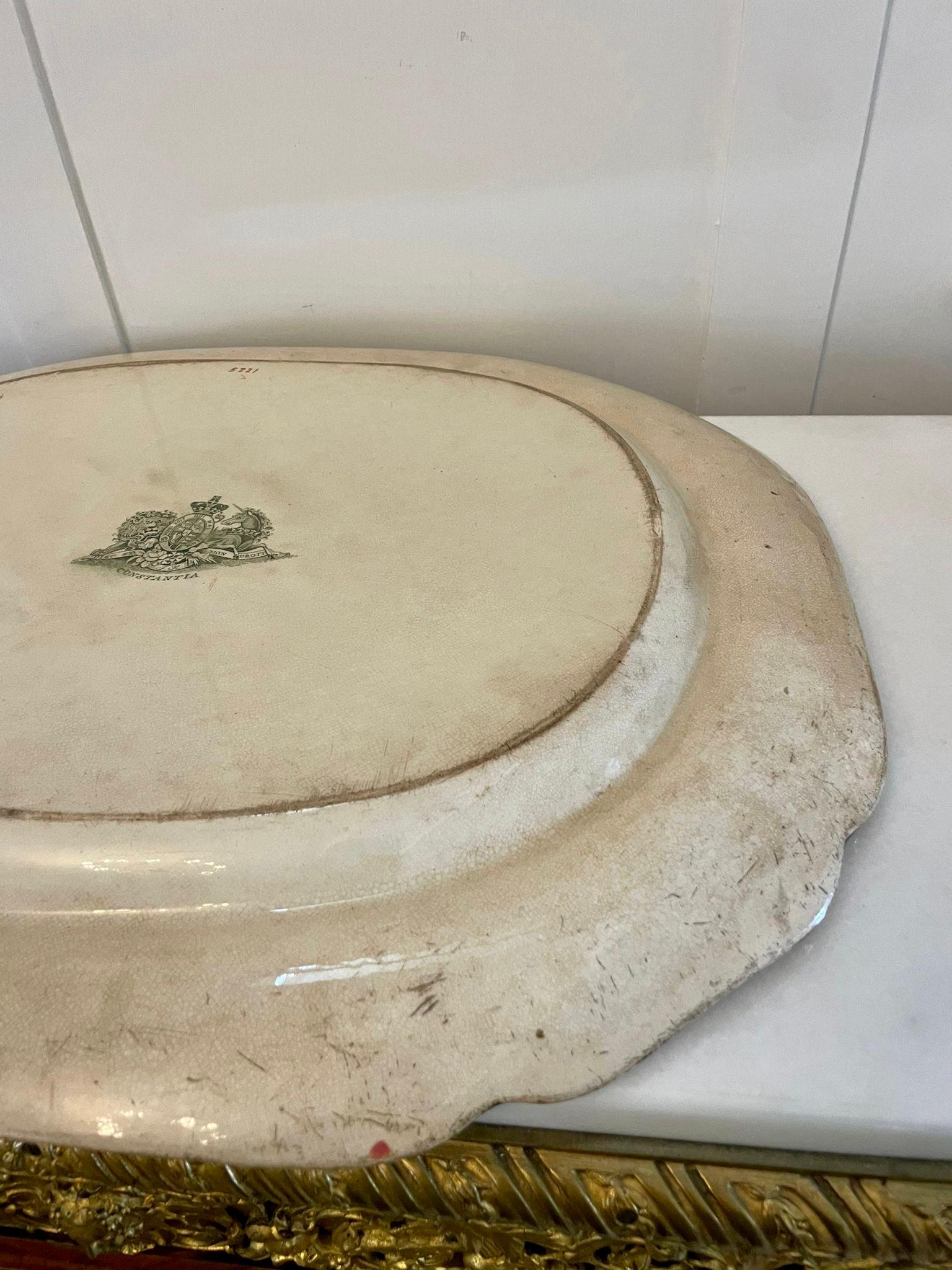 19th Century Large Antique Victorian Meat Plate For Sale