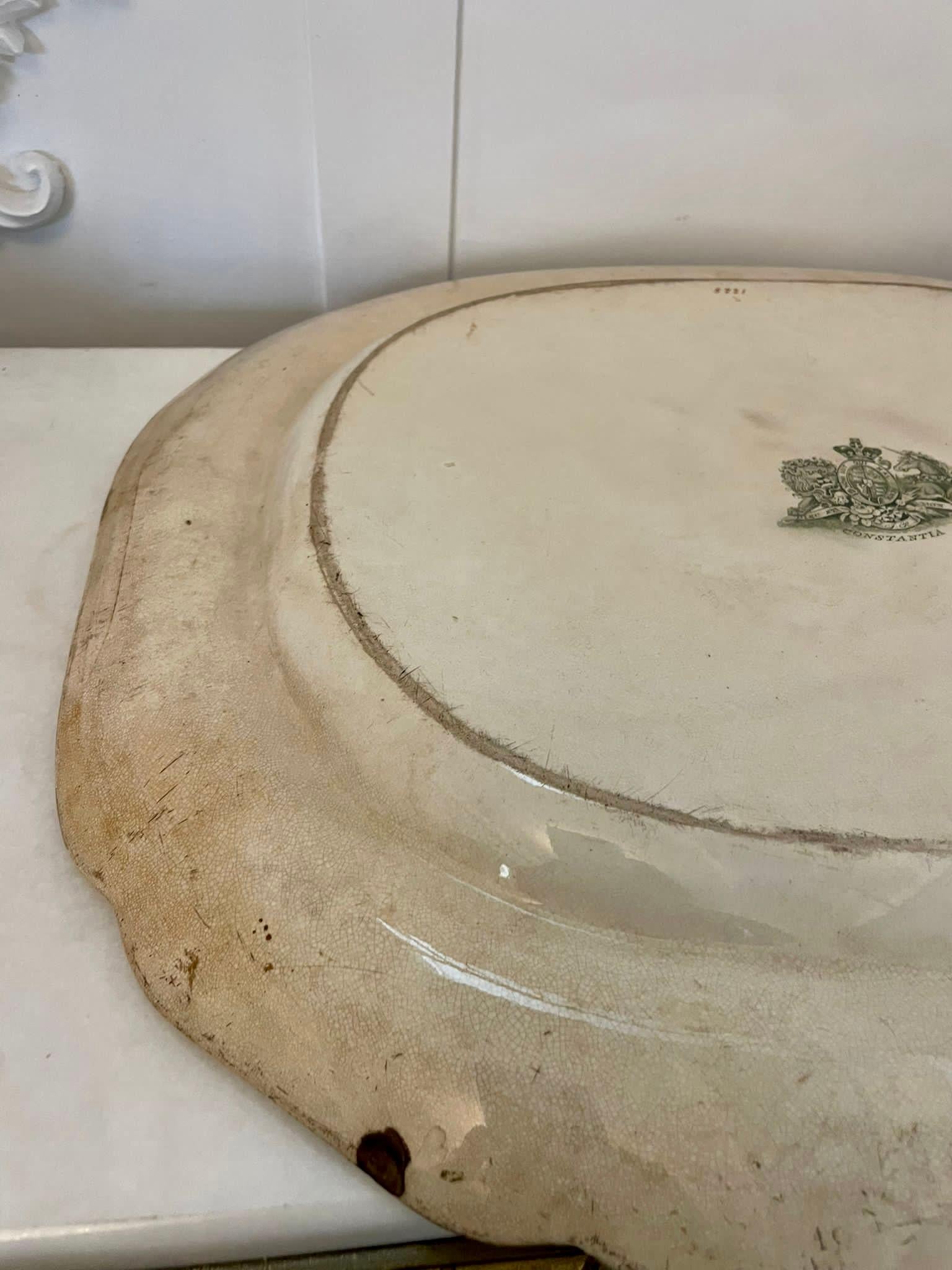 Large Antique Victorian Meat Plate For Sale 1