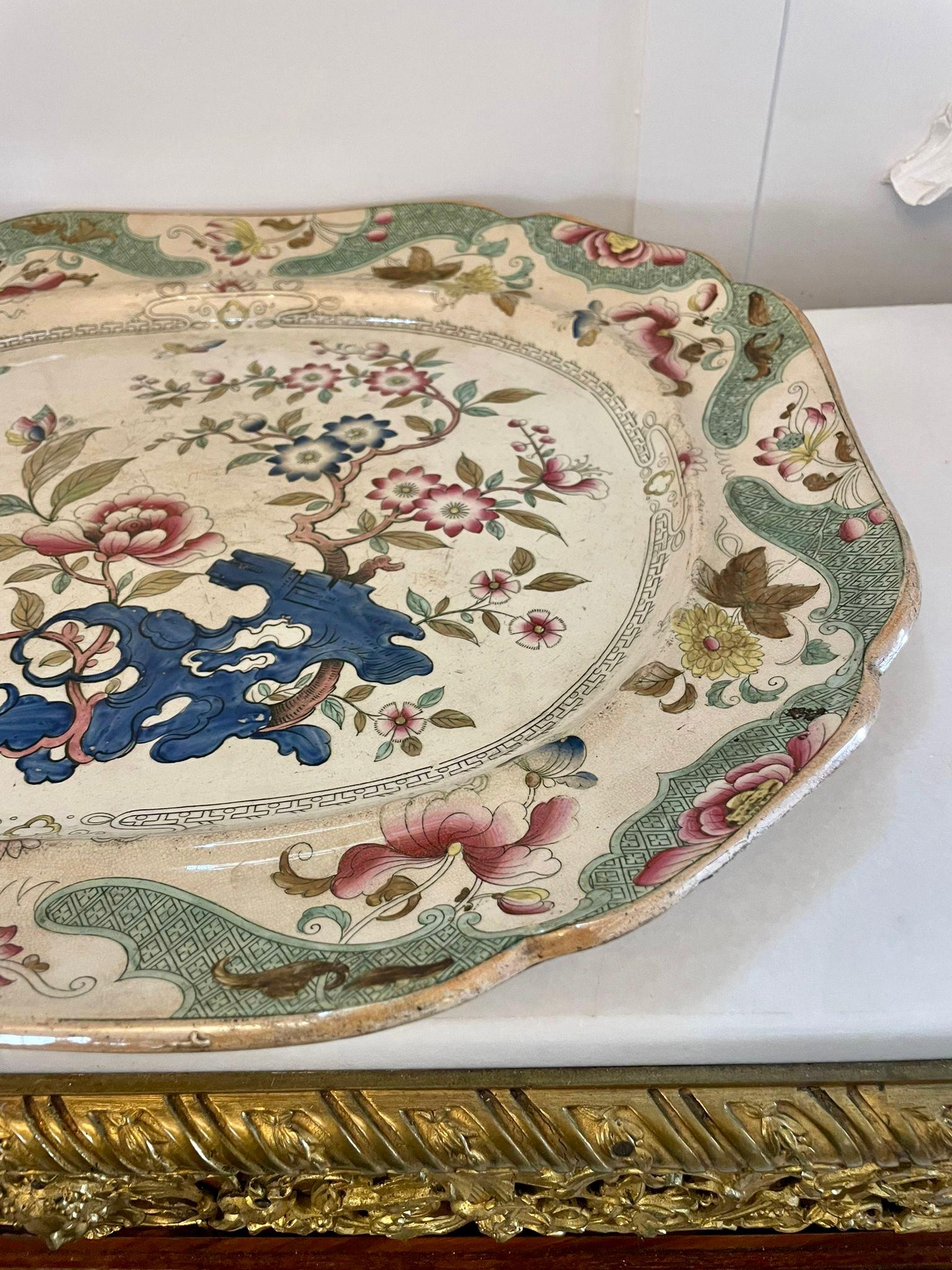 Large Antique Victorian Meat Plate For Sale 2
