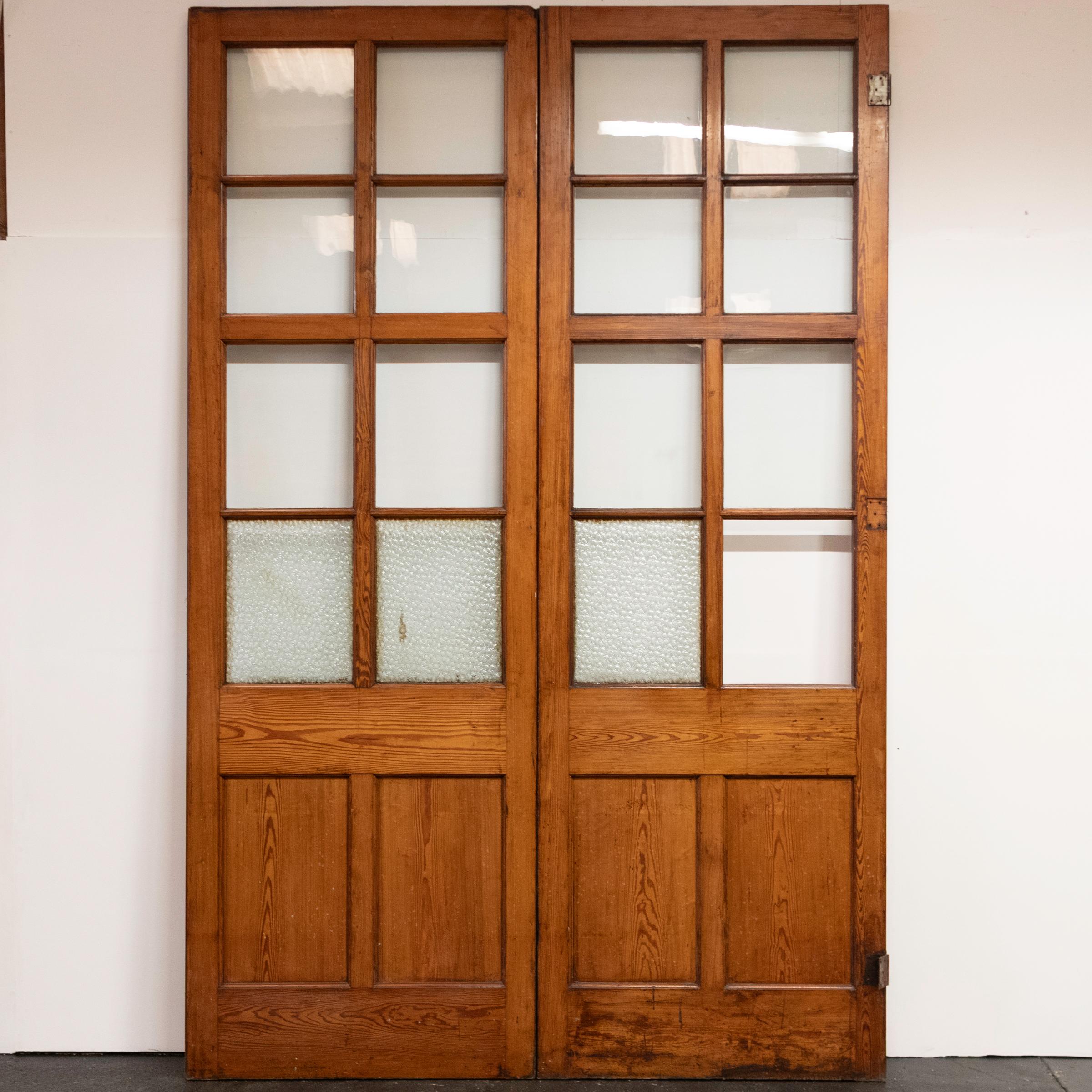 Large Antique Victorian Modular Glazed Room Divider  Partition Doors For Sale 6