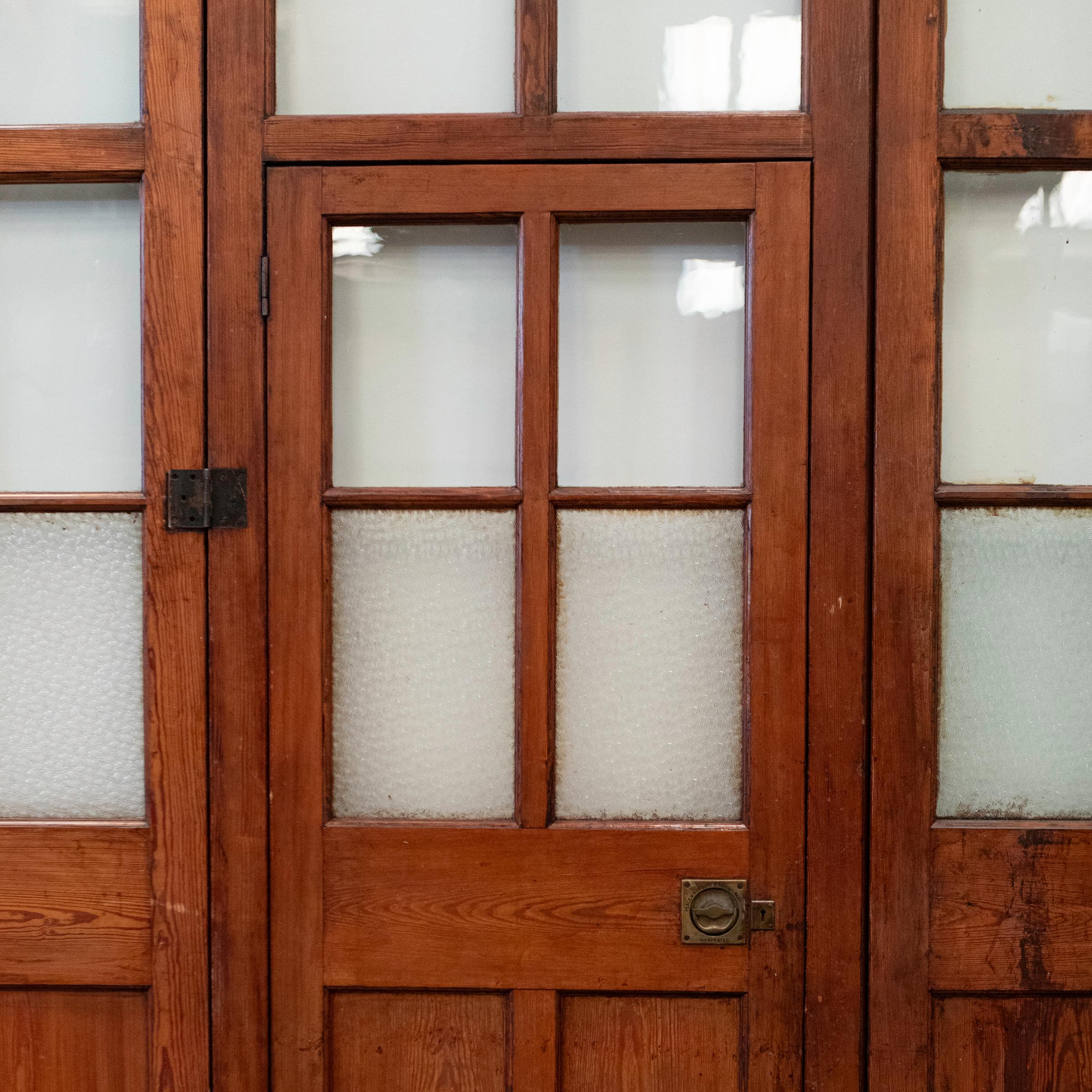 Large Antique Victorian Modular Glazed Room Divider  Partition Doors For Sale 13