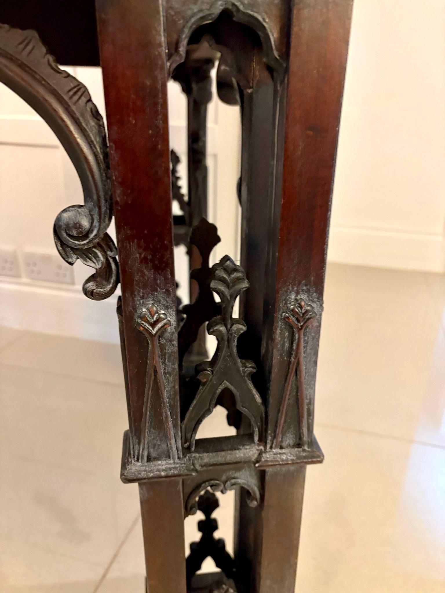 19th Century Large Antique Victorian Outstanding Quality Carved Mahogany Console Table For Sale