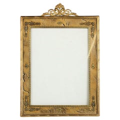 Large Antique Victorian Picture Frame, Brass, France, 1890s, 16 x 22 cm