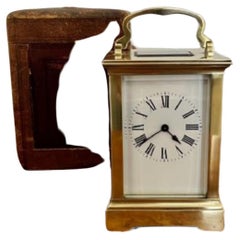 Large antique Victorian quality brass carriage clock