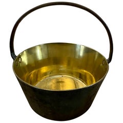 Large Antique Victorian Quality Brass Pail