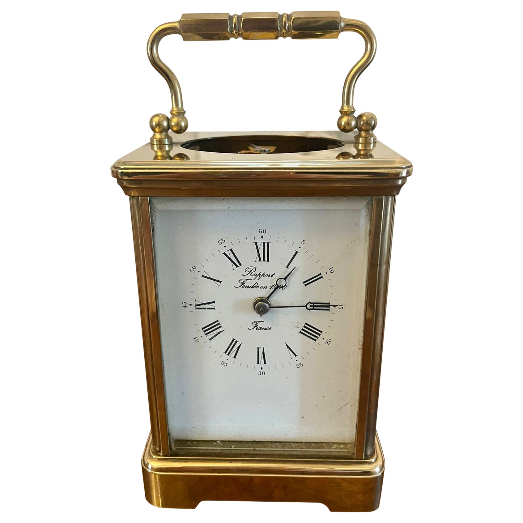 Large Antique Victorian Quality Brass Striking Carriage Clock