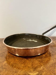 Large antique Victorian quality copper pan