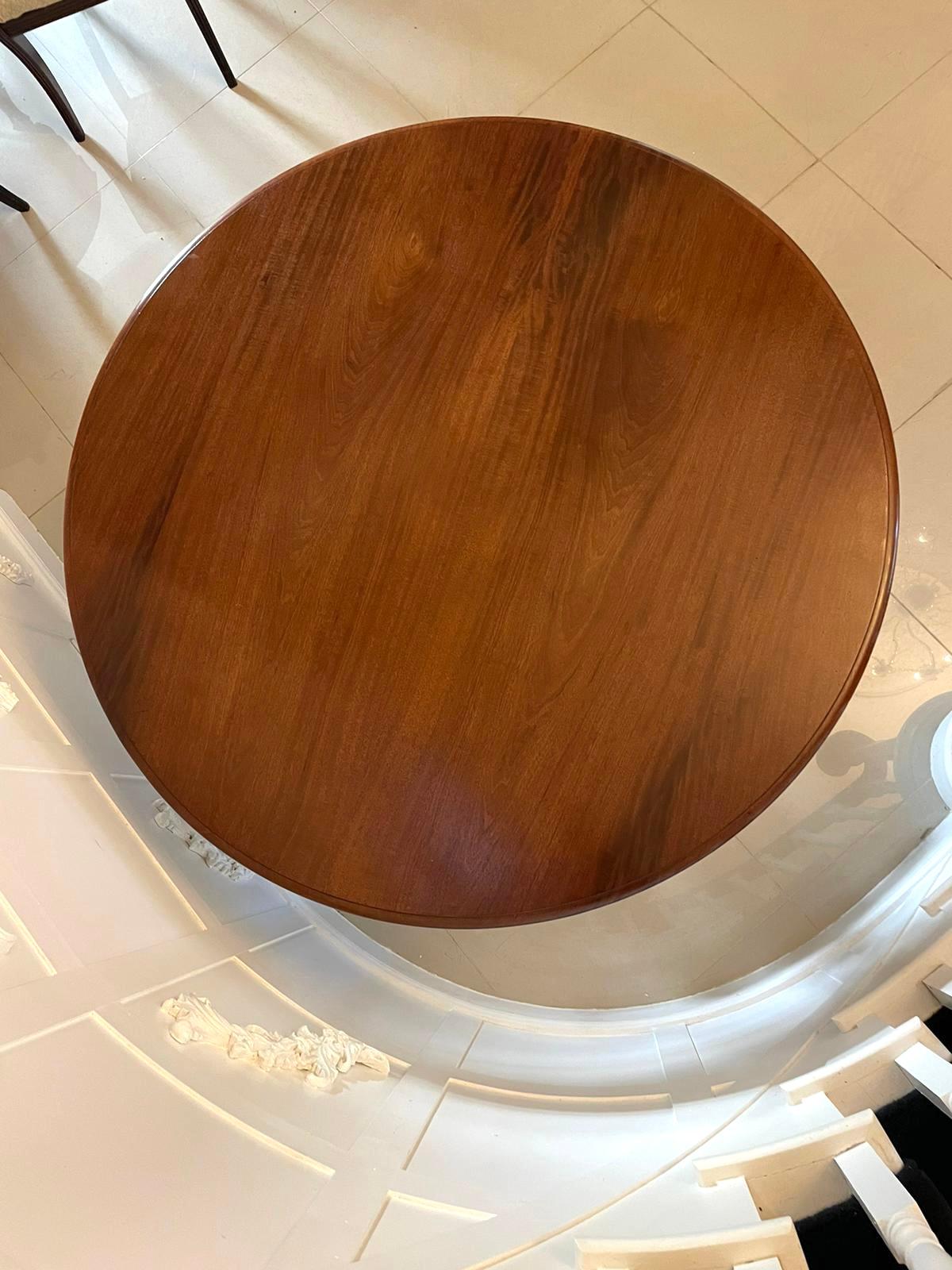 Other Large Antique Victorian Quality Figured Mahogany Circular Centre Table  For Sale