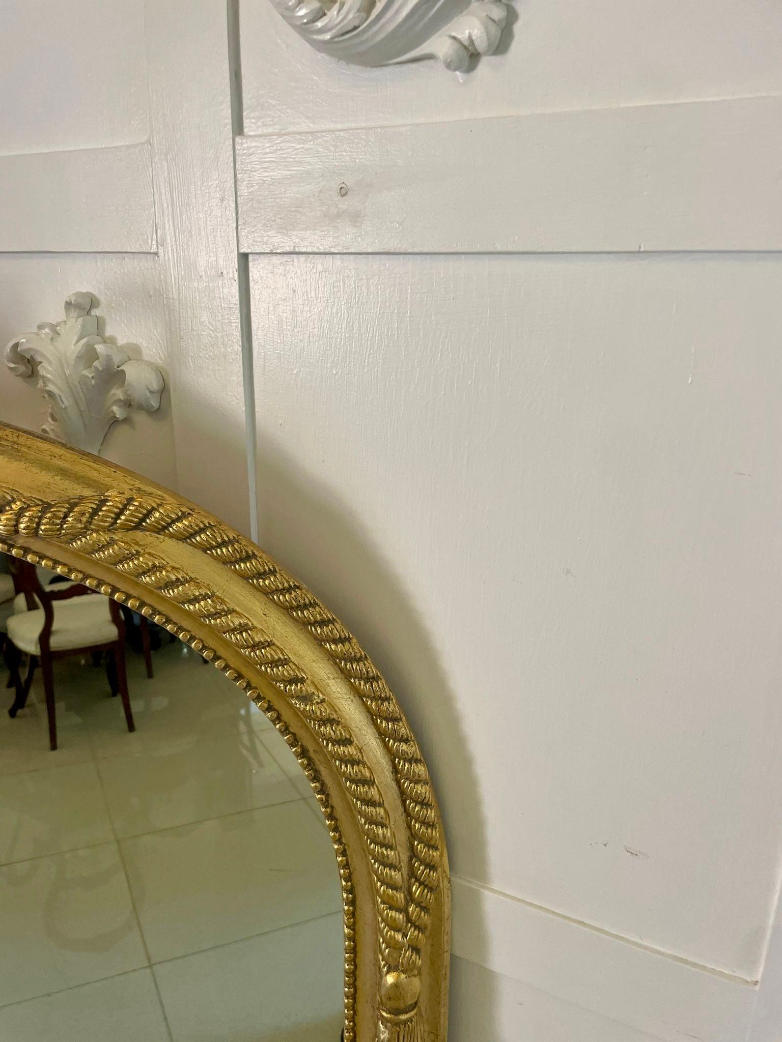 19th Century Large Antique Victorian Quality Gilded Overmantle Mirror