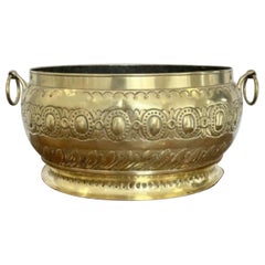 Large Antique Victorian Quality Ornate Brass Wine Cooler