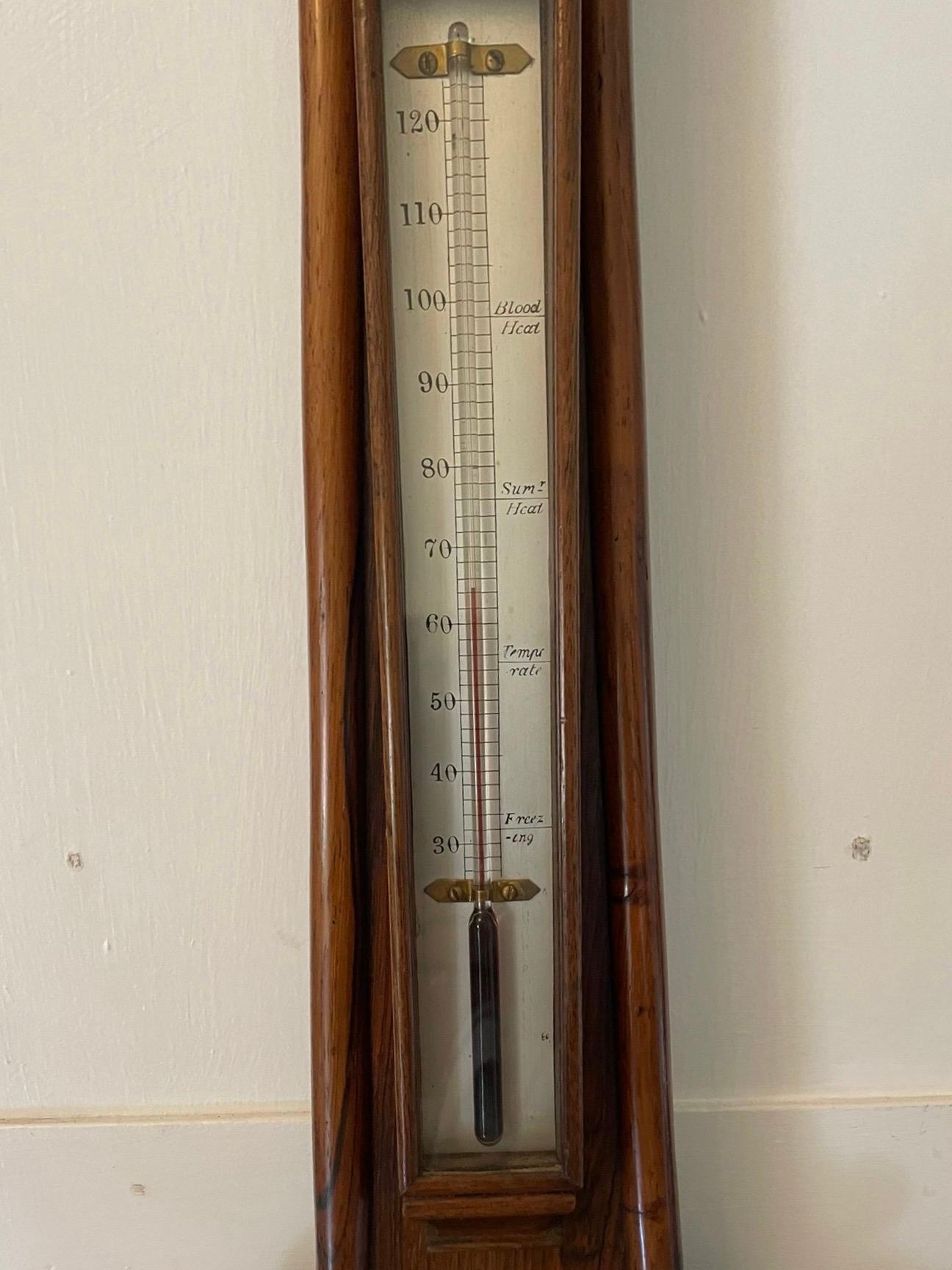 19th Century Large Antique Victorian Quality Rosewood Banjo Barometer For Sale