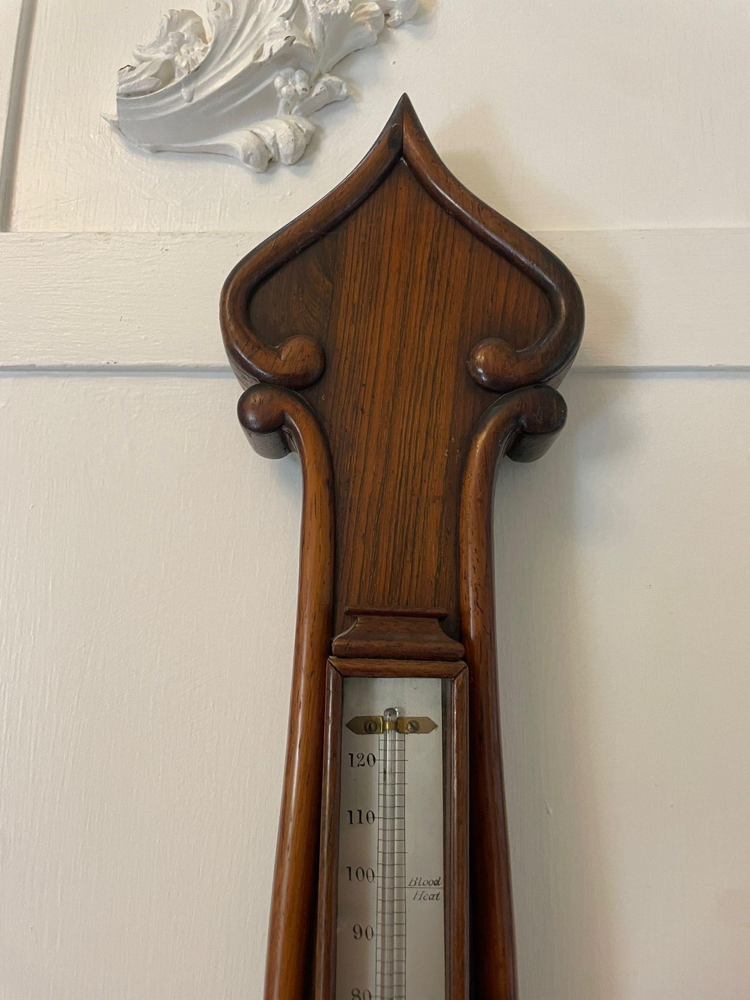 Large Antique Victorian Quality Rosewood Banjo Barometer For Sale 1