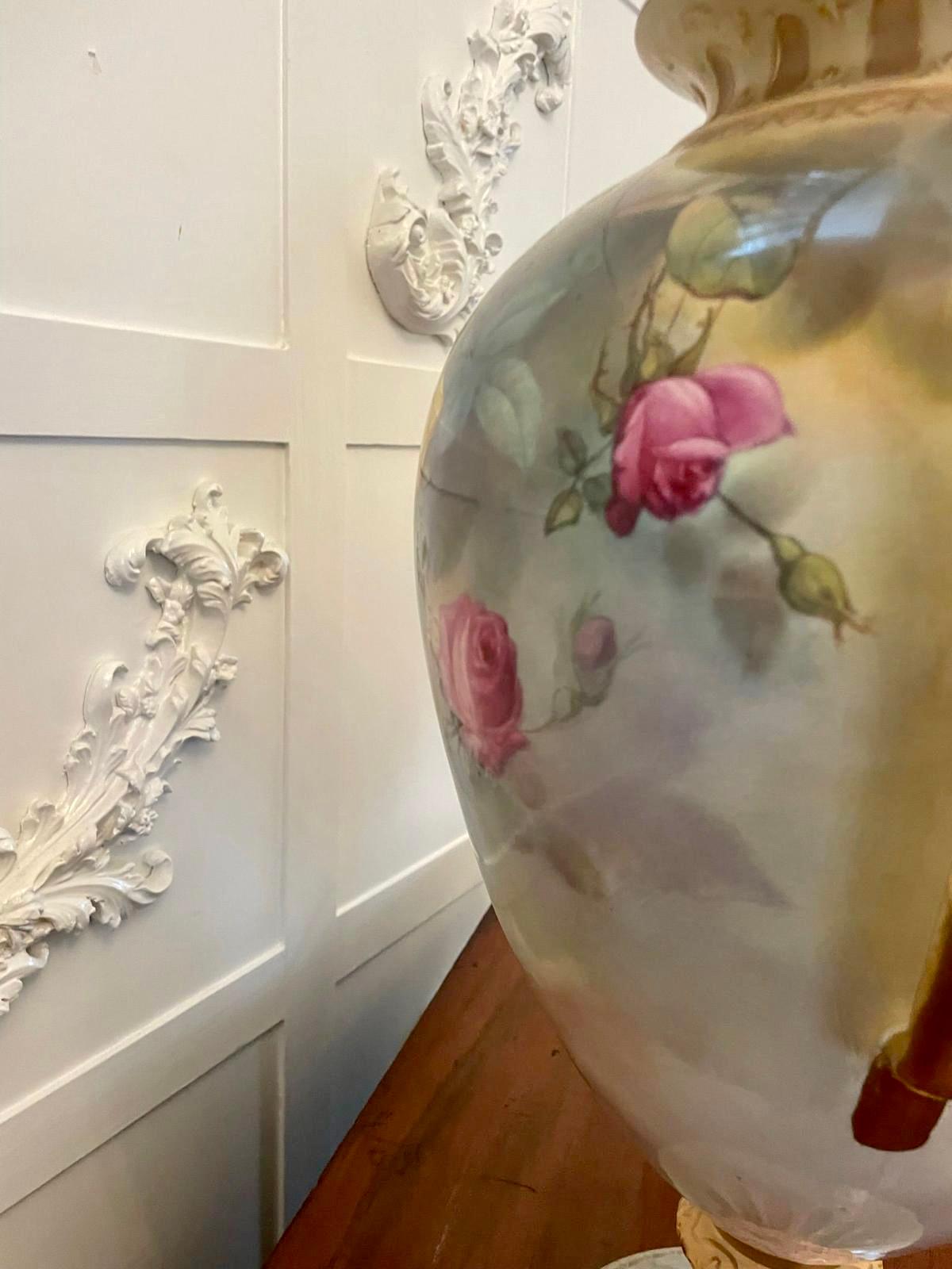Large Antique Victorian Quality Royal Crown Devon Lidded Vase For Sale 5