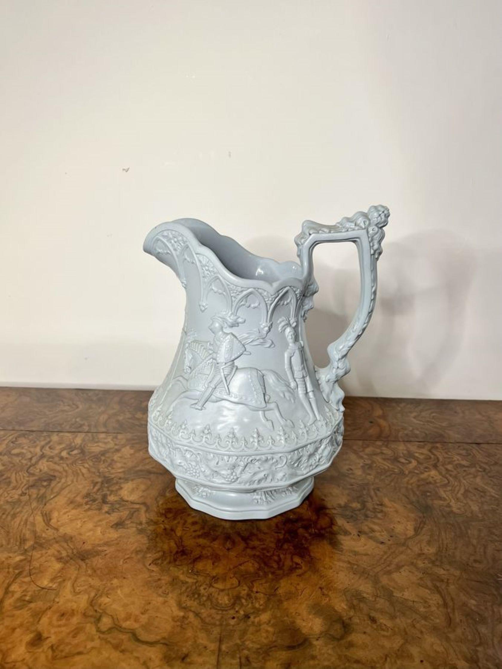 Large antique Victorian Ridgway & sons quality jug For Sale 2