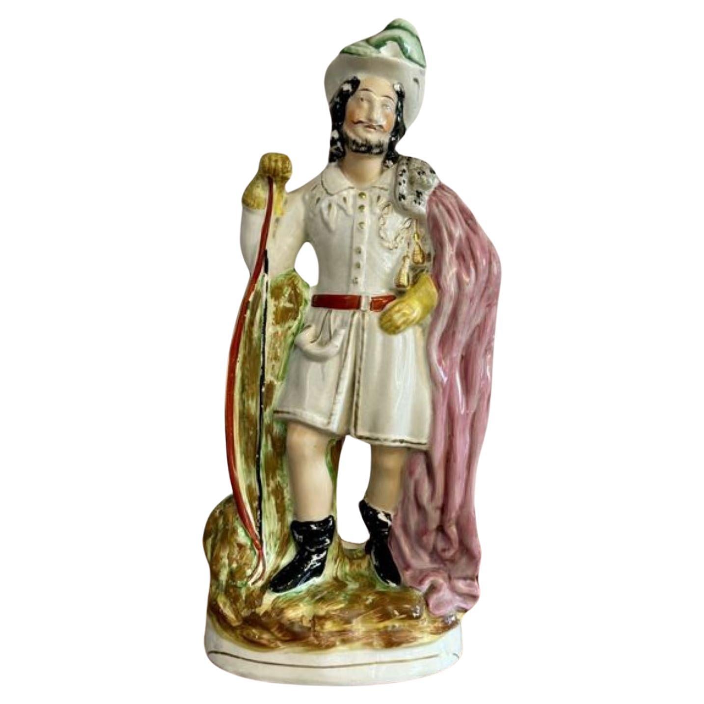 Grande figurine victorienne Robin Hood Staffordshire  en vente