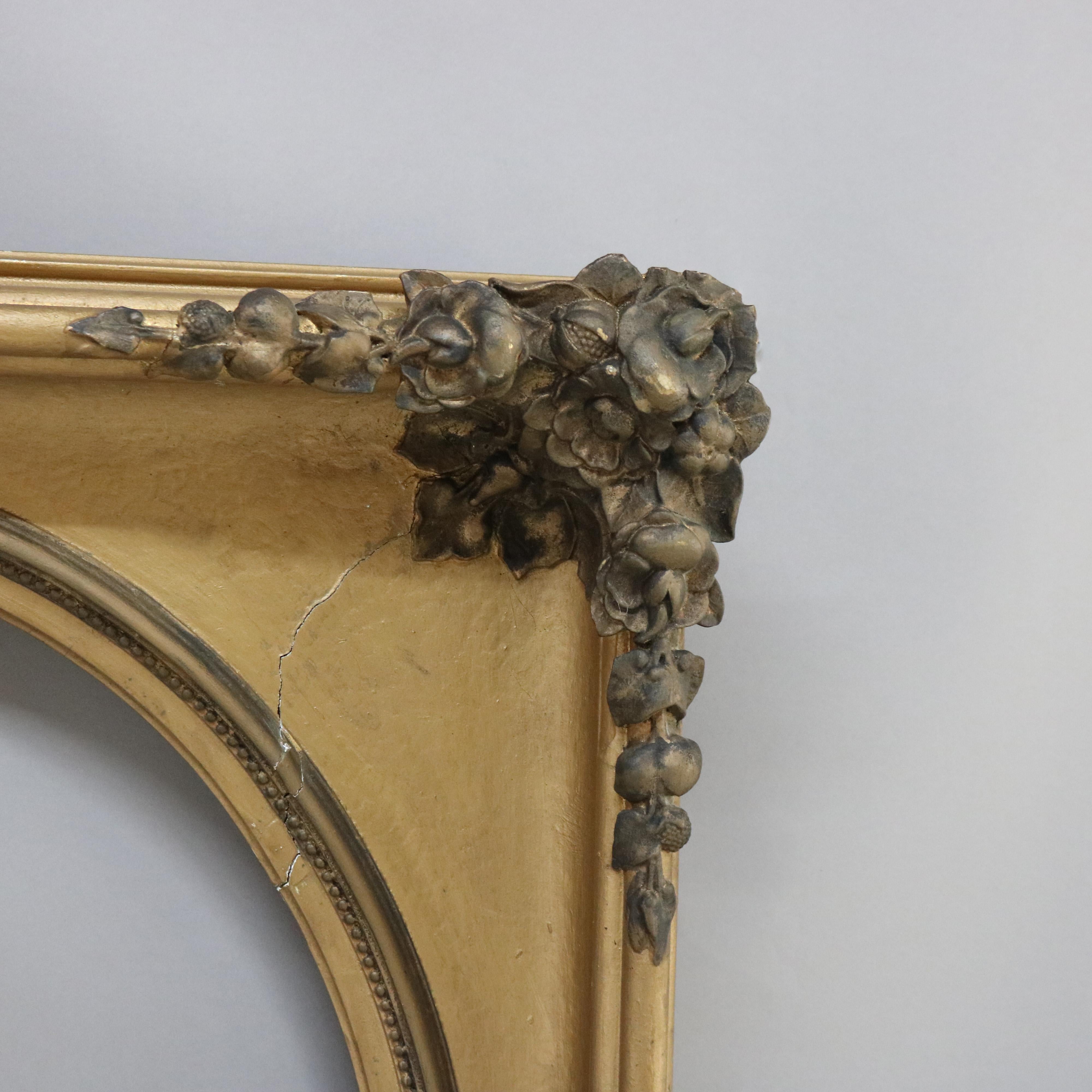 19th Century Large Antique Victorian Rococo Carved Gilt Wood Frame C1880 For Sale