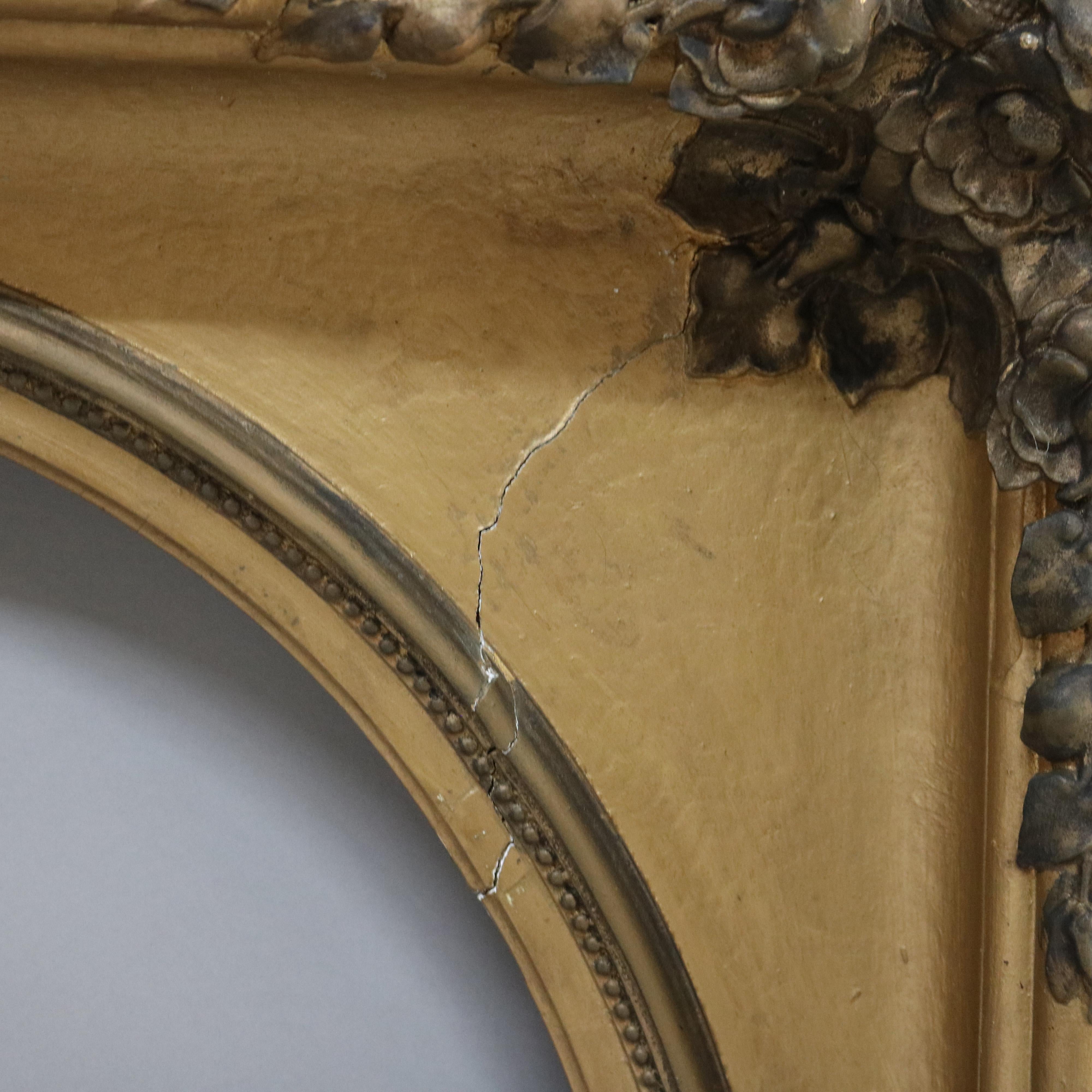 Giltwood Large Antique Victorian Rococo Carved Gilt Wood Frame C1880 For Sale