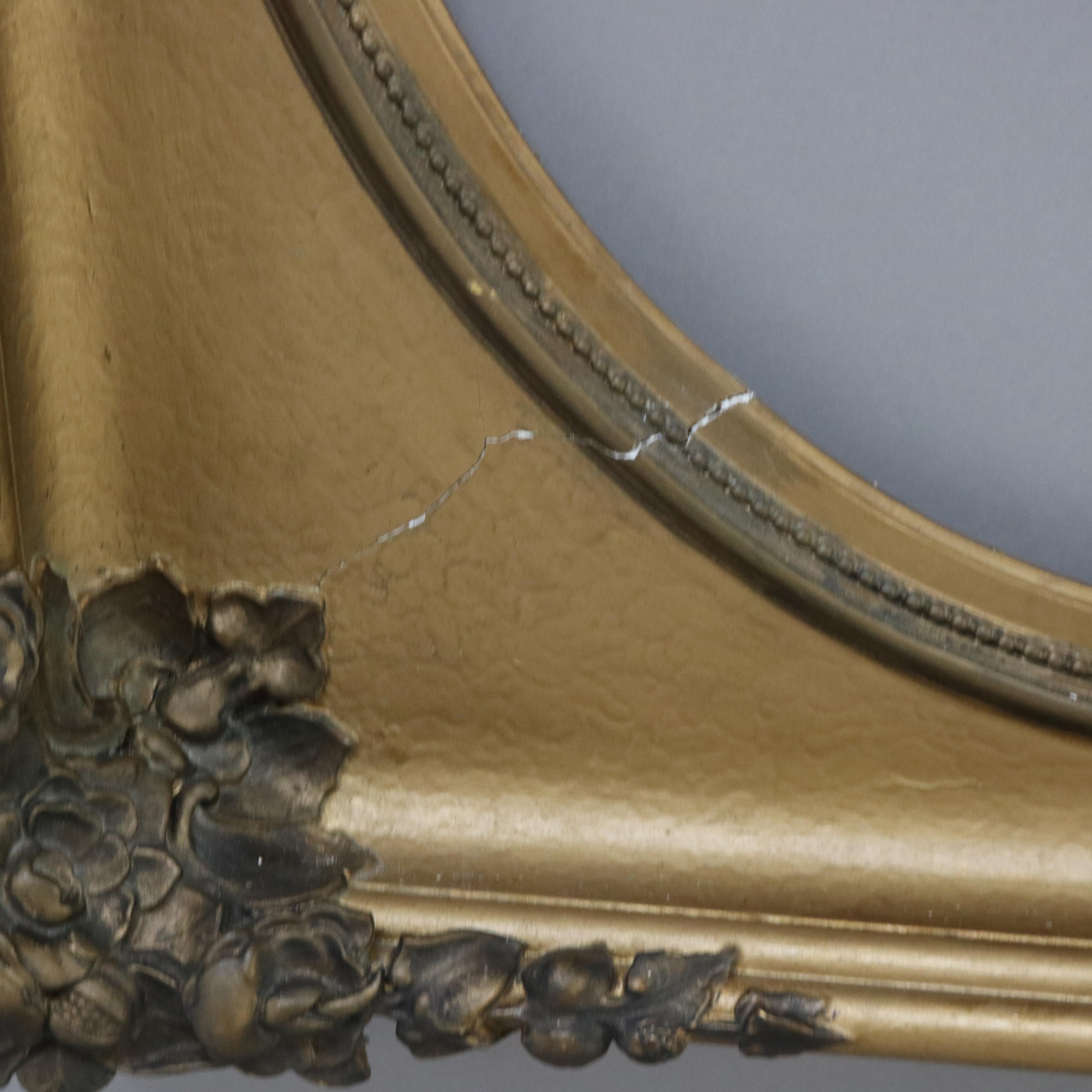 Large Antique Victorian Rococo Carved Gilt Wood Frame C1880 For Sale 1