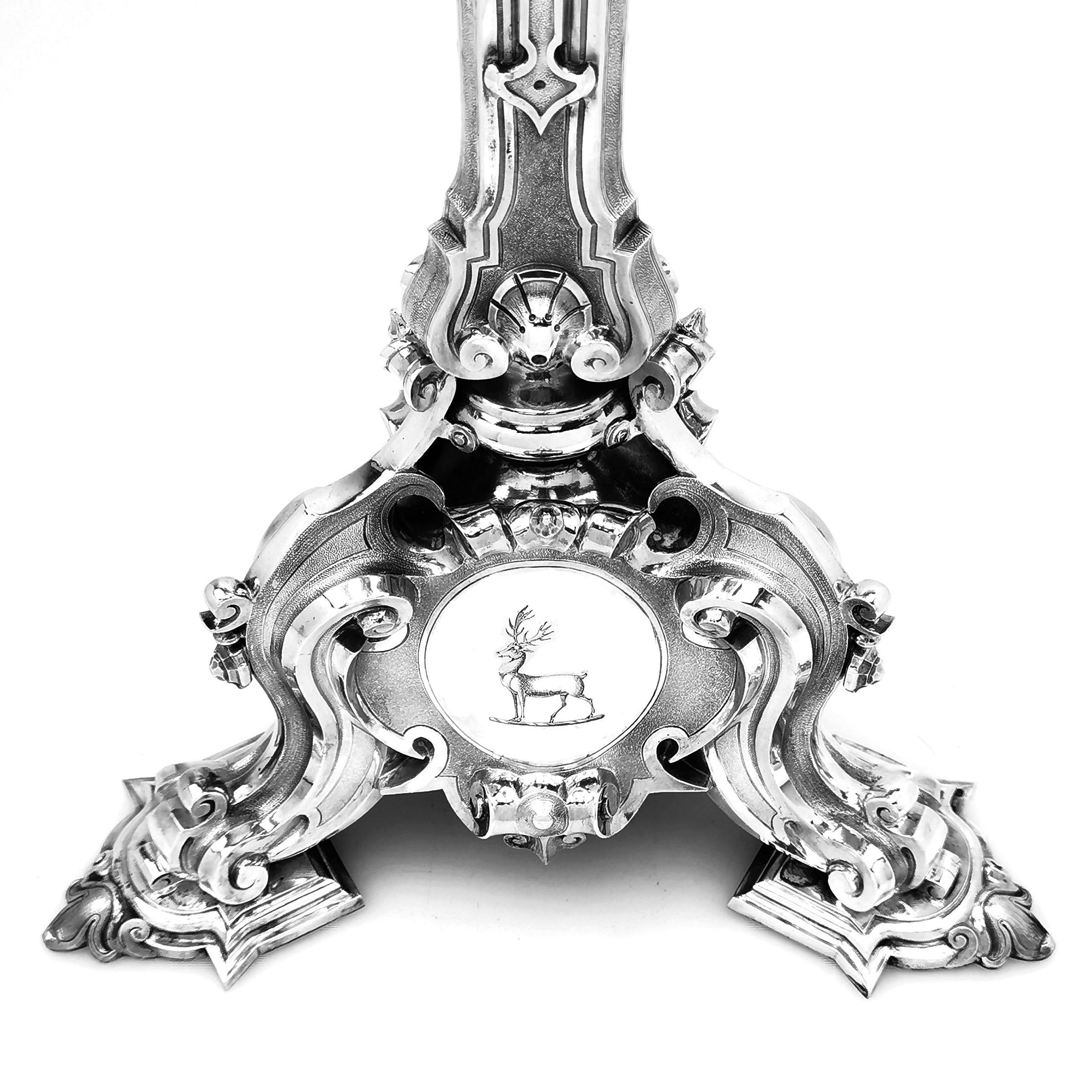 large silver candelabra