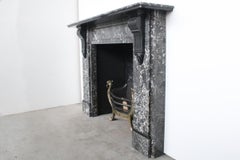 Large Antique Victorian St Anne Marble Fireplace Surround