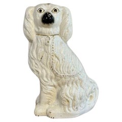 Large antique Victorian Staffordshire dog