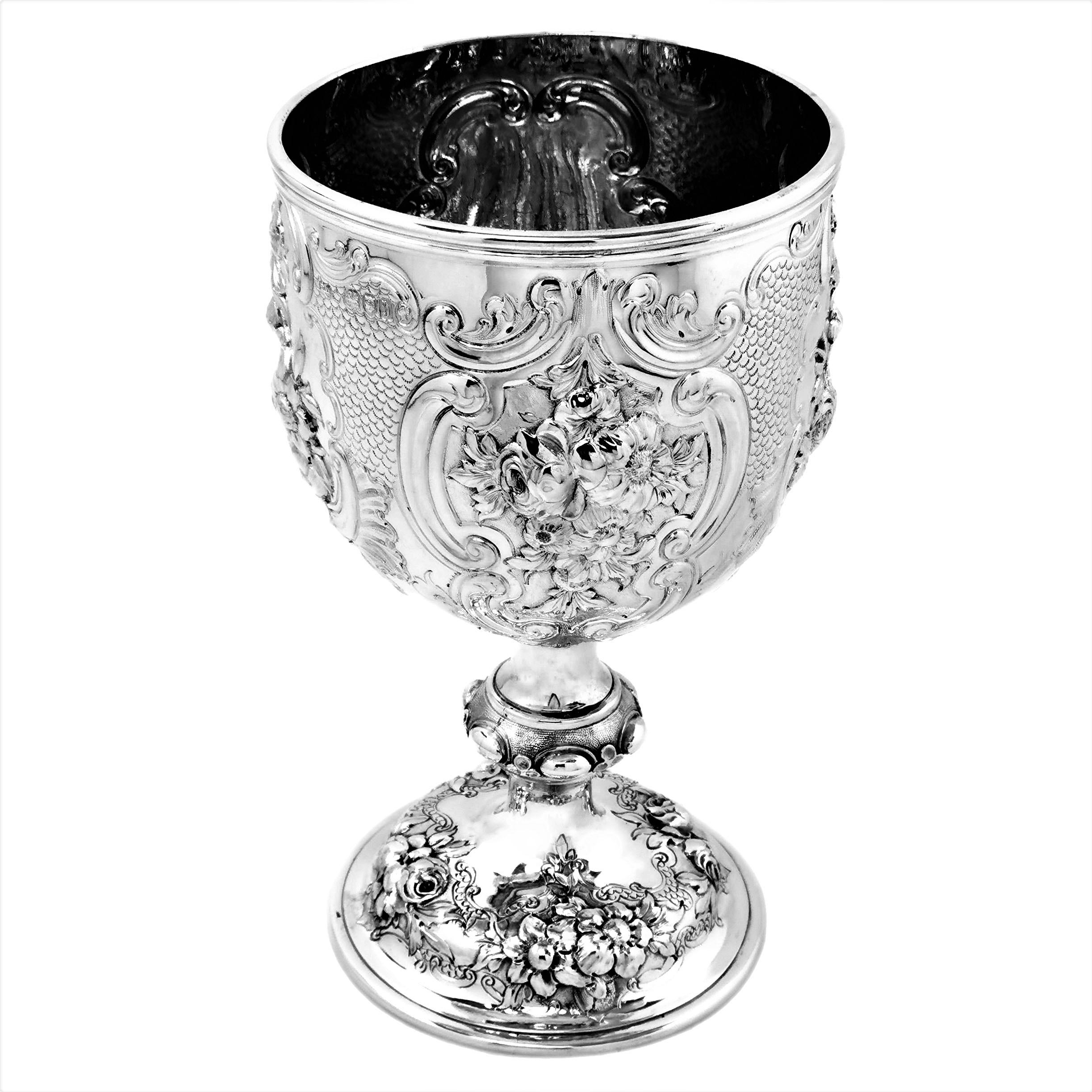 antique sterling silver cups
