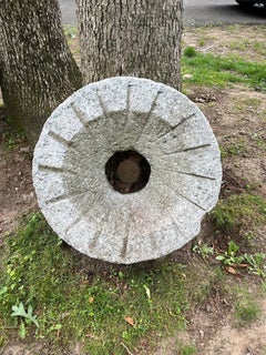 Large Antique Vintage Granite 30" Millstones or Grindstones 12" Thick
