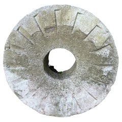 Large Antique Vintage Granite 30" Millstones or Grindstones 12" Thick
