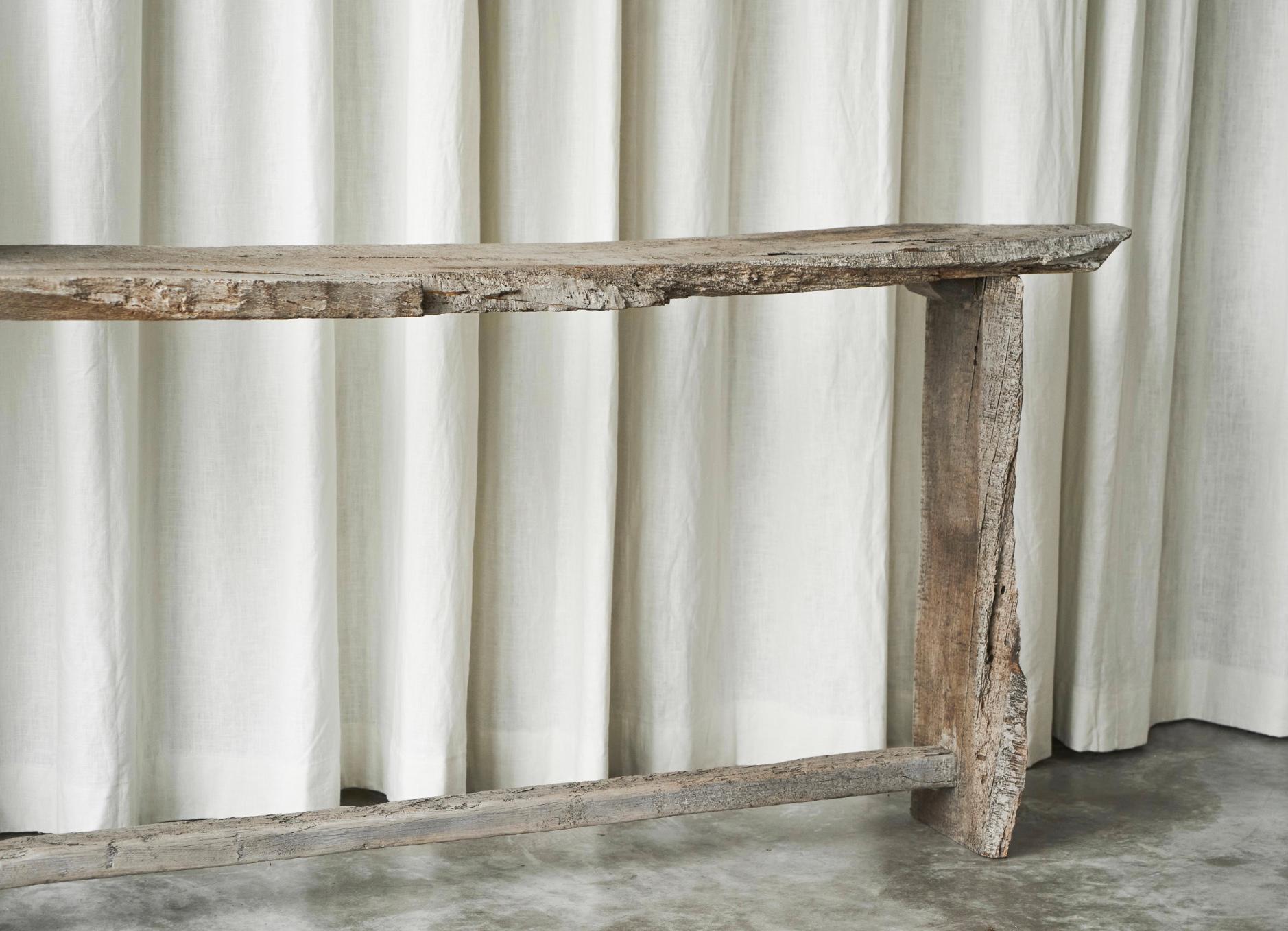 Grande table console ancienne Wabi Sabi 19ème siècle Bon état - En vente à Meer, VAN