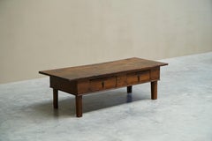 Large Antique Wabi Sabi Style Coffee Table in Oak