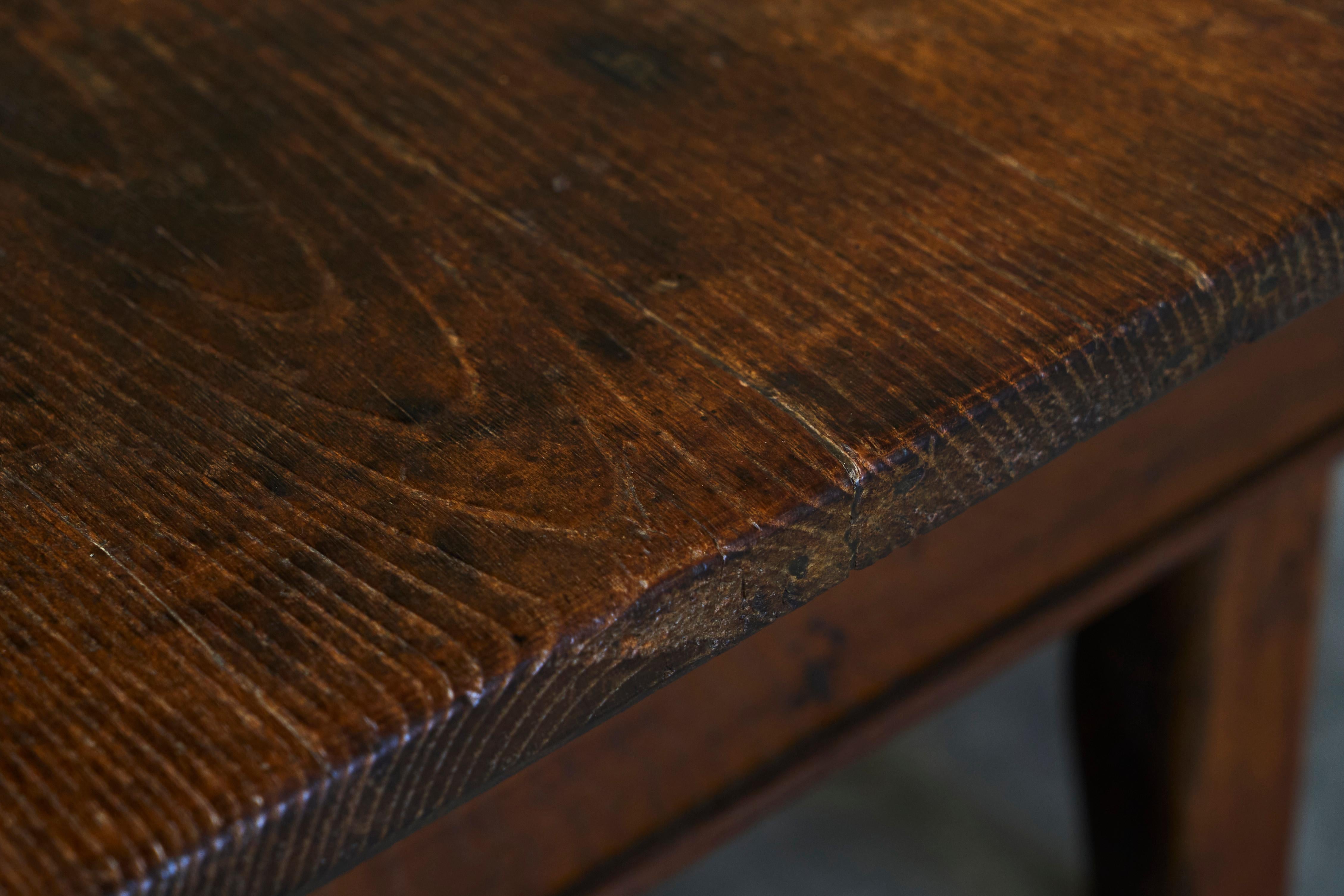 Large Antique Wabi Sabi Style Coffee Table in Oak For Sale 2