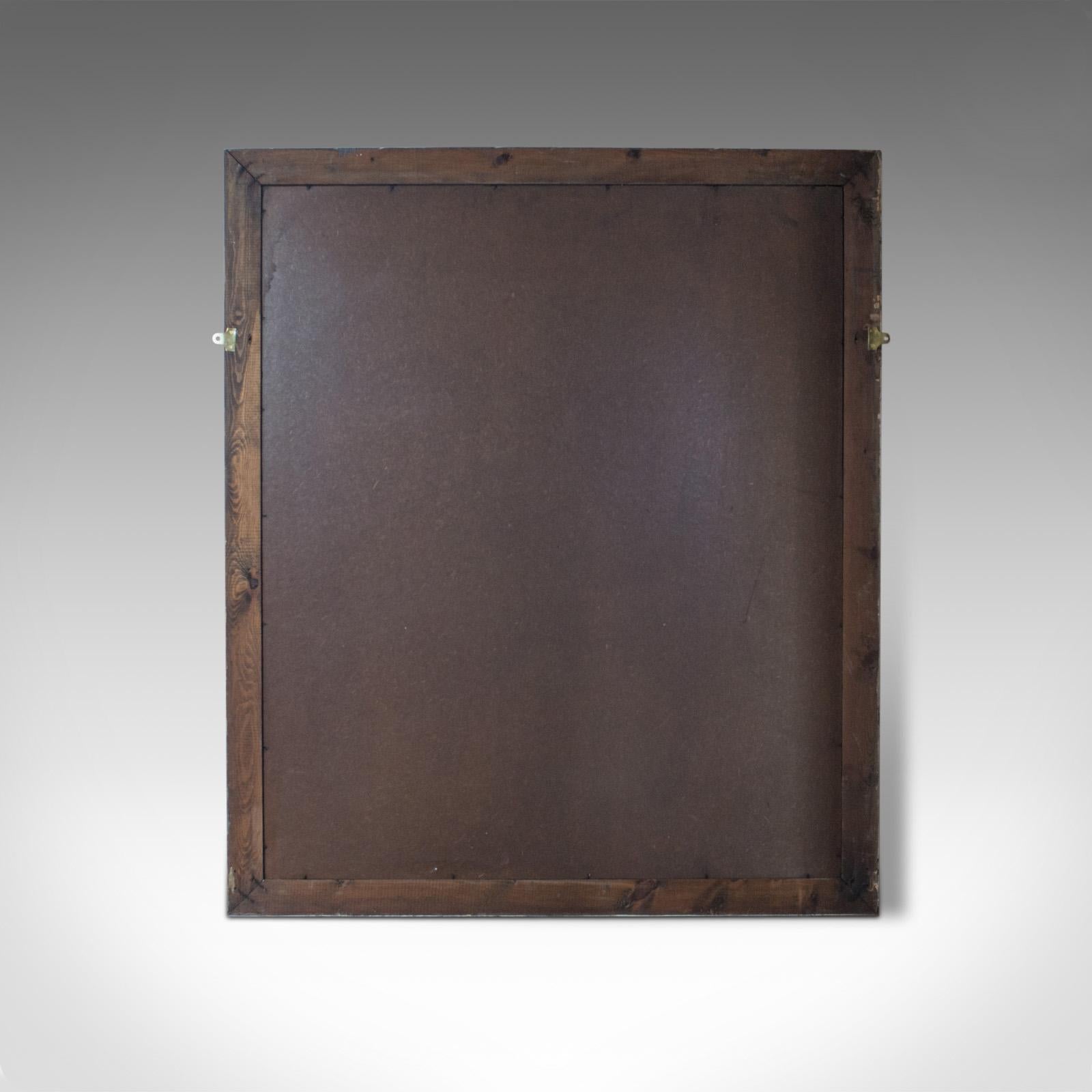 XIXe siècle Grand miroir mural ancien, anglais, victorien, peint, pin, vers 1900 en vente