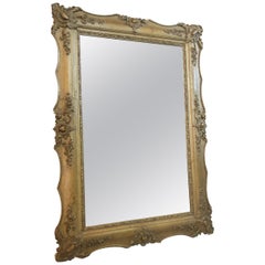 Large Antique Wall Mirror from the Biedermeier Period