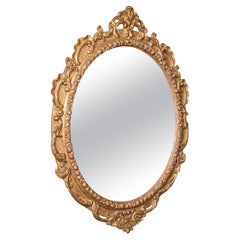 Grande specchio da parete antico, legno dorato italiano, ornato, sopraelevato, sala, vittoriano