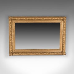 Large Antique Wall Mirror, Victorian, Gilt Gesso Frame, Overmantel, circa 1880