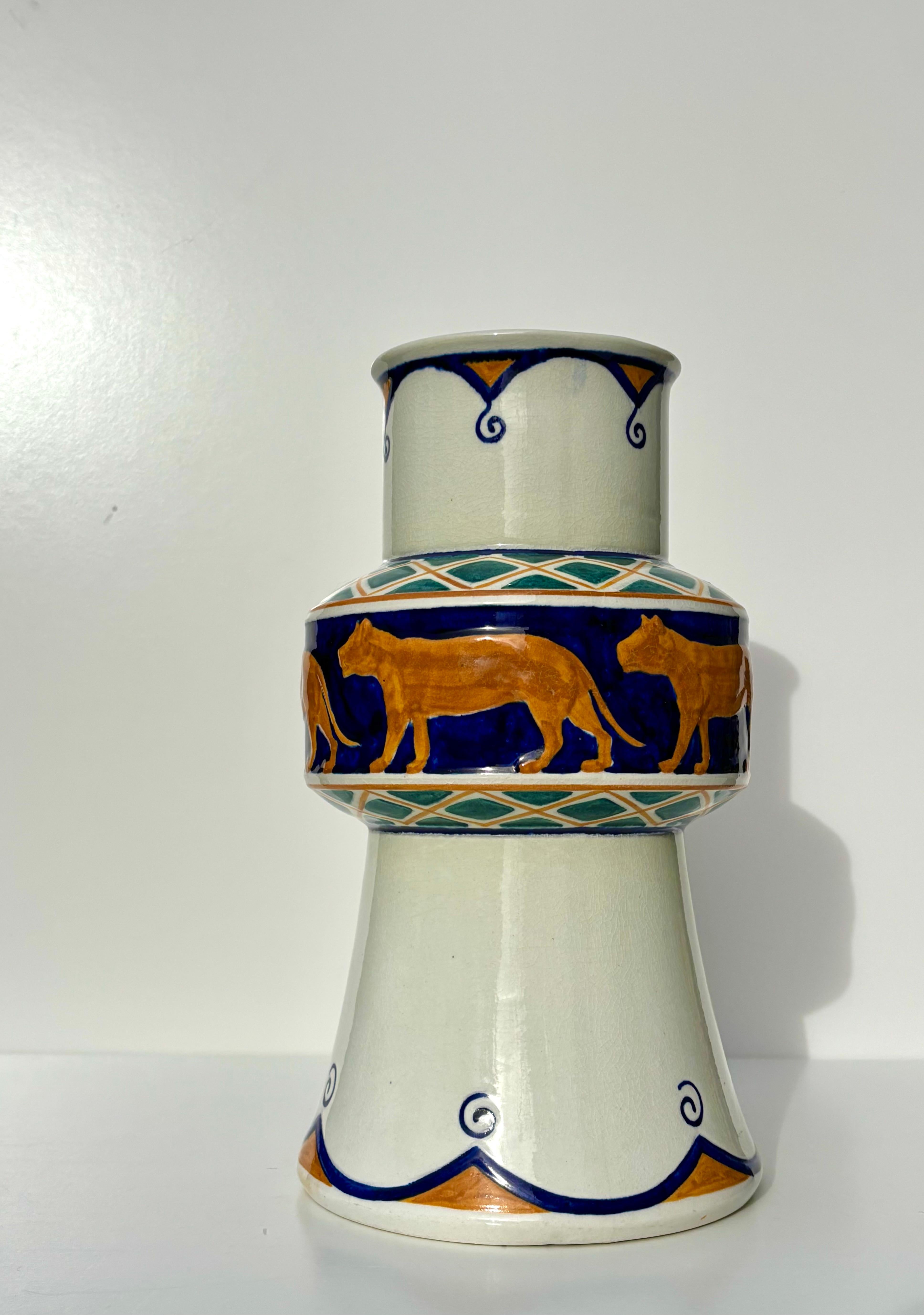 Porcelain Large Antique Wallander Art Nouveau Vase, Rörstrand, 1910s For Sale