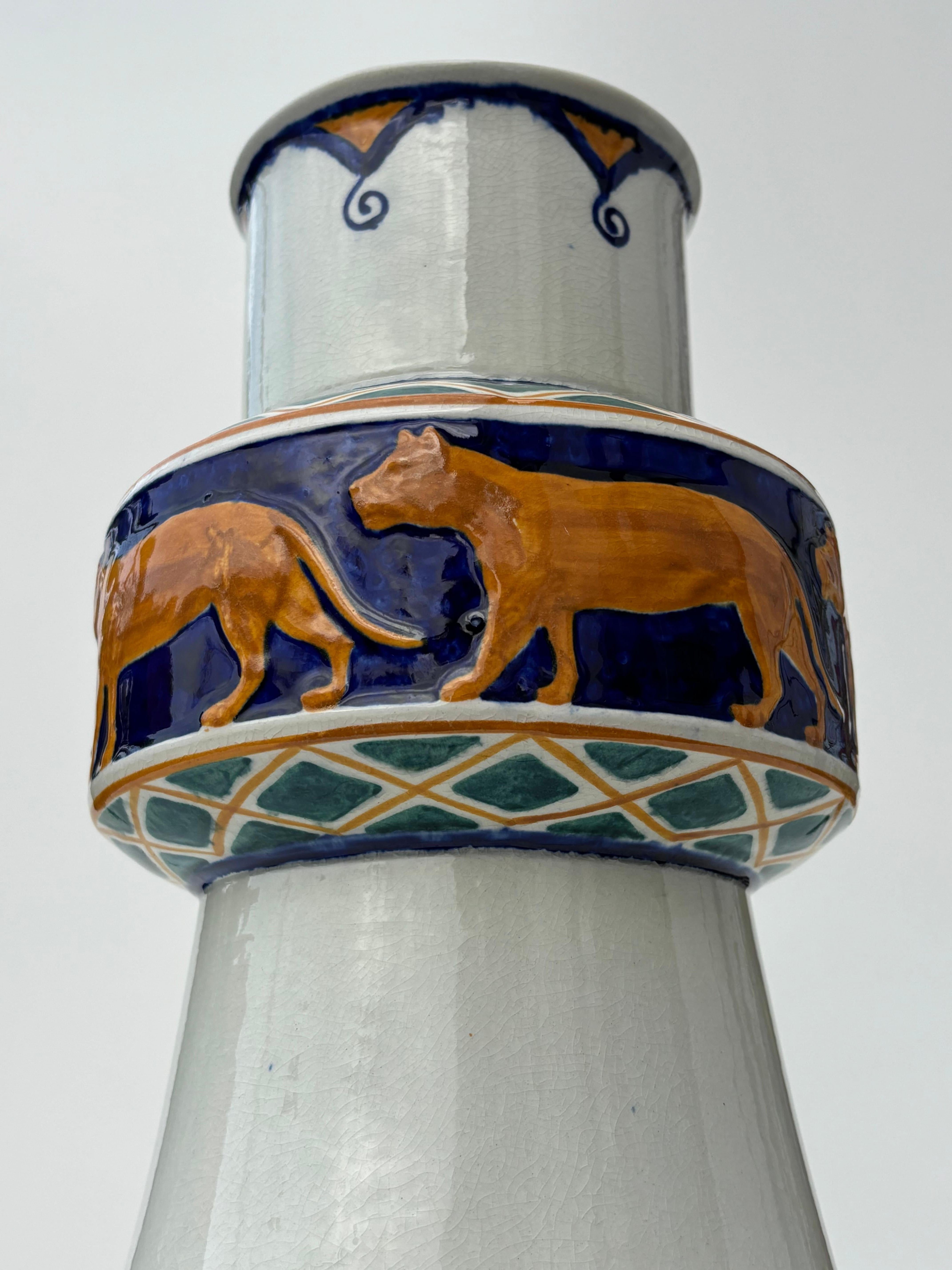 Large Antique Wallander Art Nouveau Vase, Rörstrand, 1910s For Sale 2